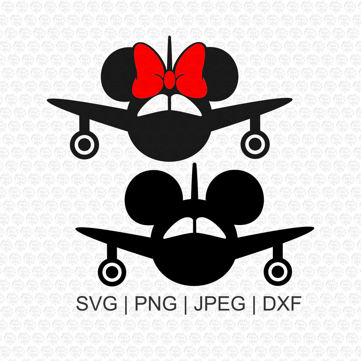 Airplane Minnie Mouse Svg, Airplane Mickey Mouse Svg, Download Files