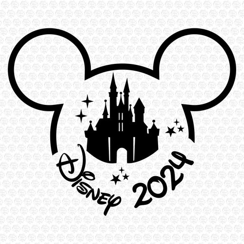 Mickey Mouse Disney Castle Family Trip 2024 Svg