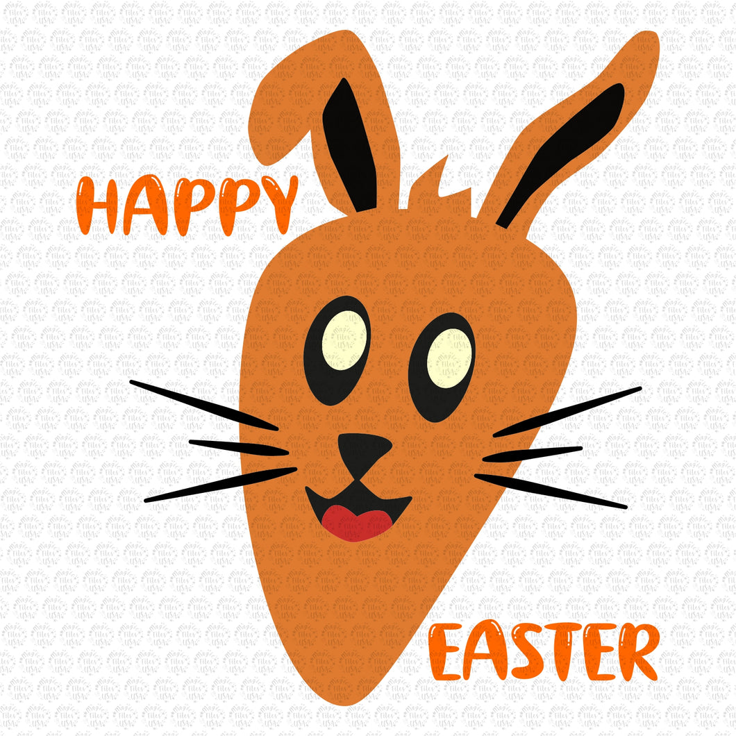 Carrot Bunny Happy Easter