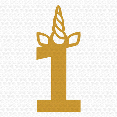1st Birthday Unicorn Horn Svg