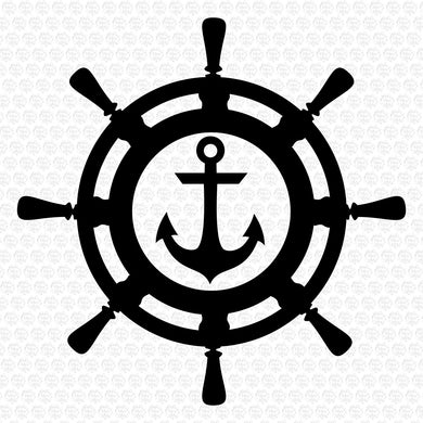 Anchor and Wheel SVG