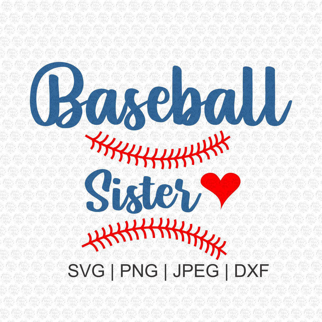Baseball Sister SVG
