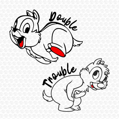 Chipmunk Disney Double Trouble Svg