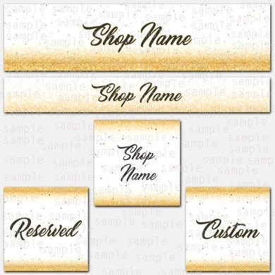 Etsy Store Gold Banner - Stars