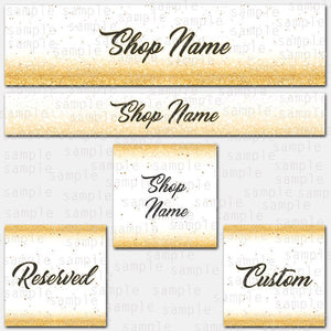 Etsy Store Gold Banner - Stars