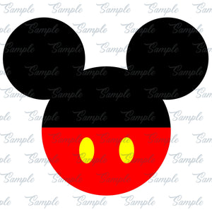 Mickey Mouse with red bottom