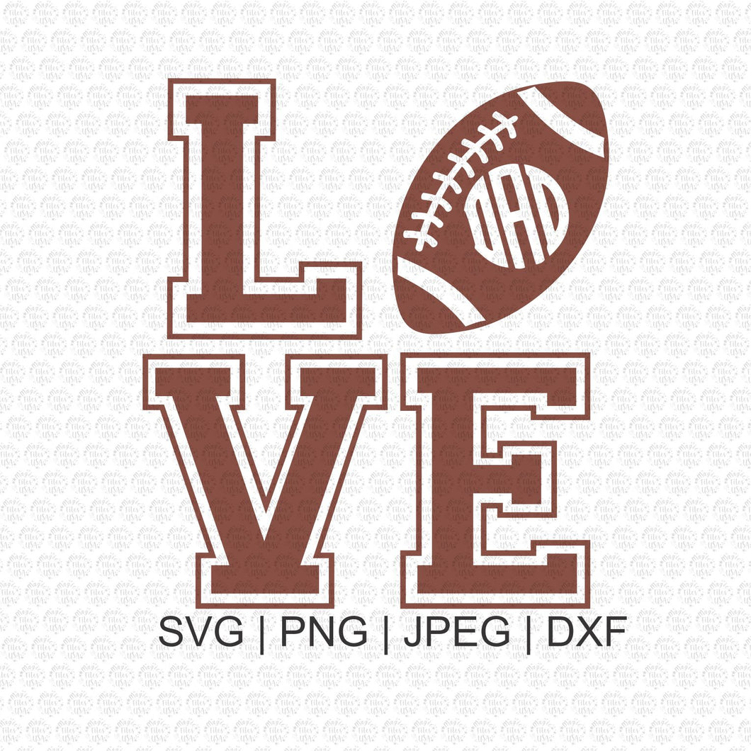 Football Love Dad SVG