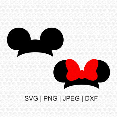 Mickey Mouse and Minnie Mouse Ears