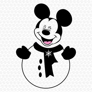 Mickey Mouse Snowman Svg