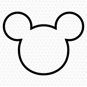Mickey Mouse Head Outline Svg