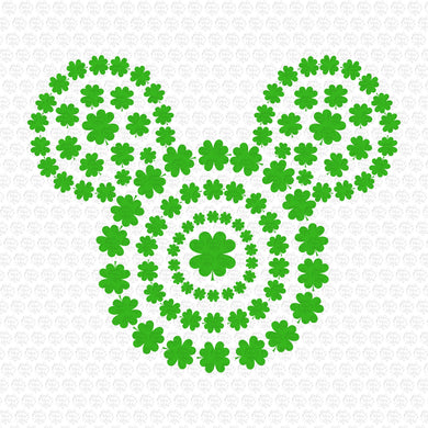 Mickey Mouse Head St Patricks Day Svg