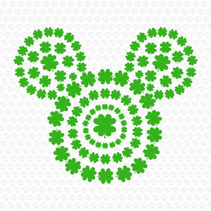 Mickey Mouse Head St Patricks Day Svg