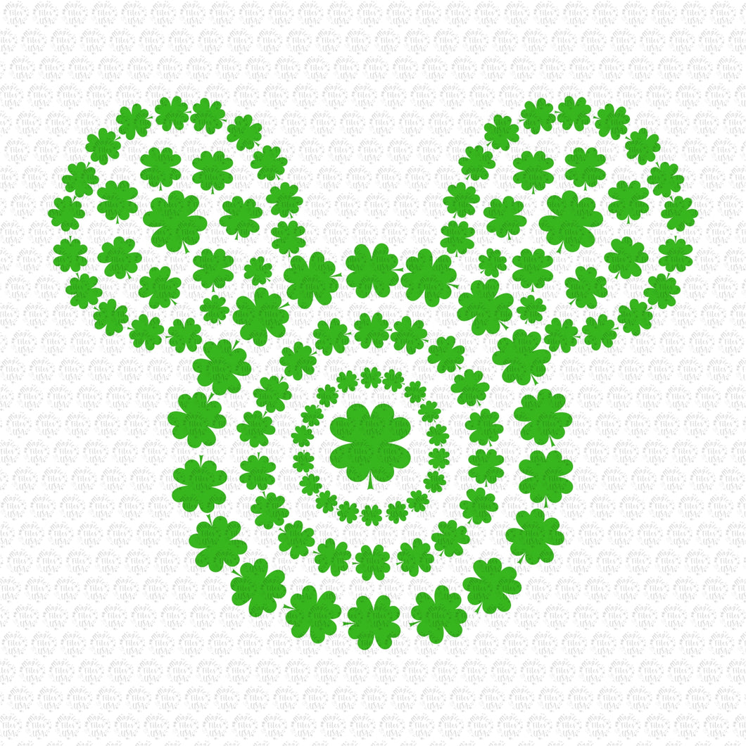 Mickey Mouse Head St Patricks Day Svg