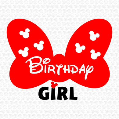 Birthday Girl Minnie Mouse Bow