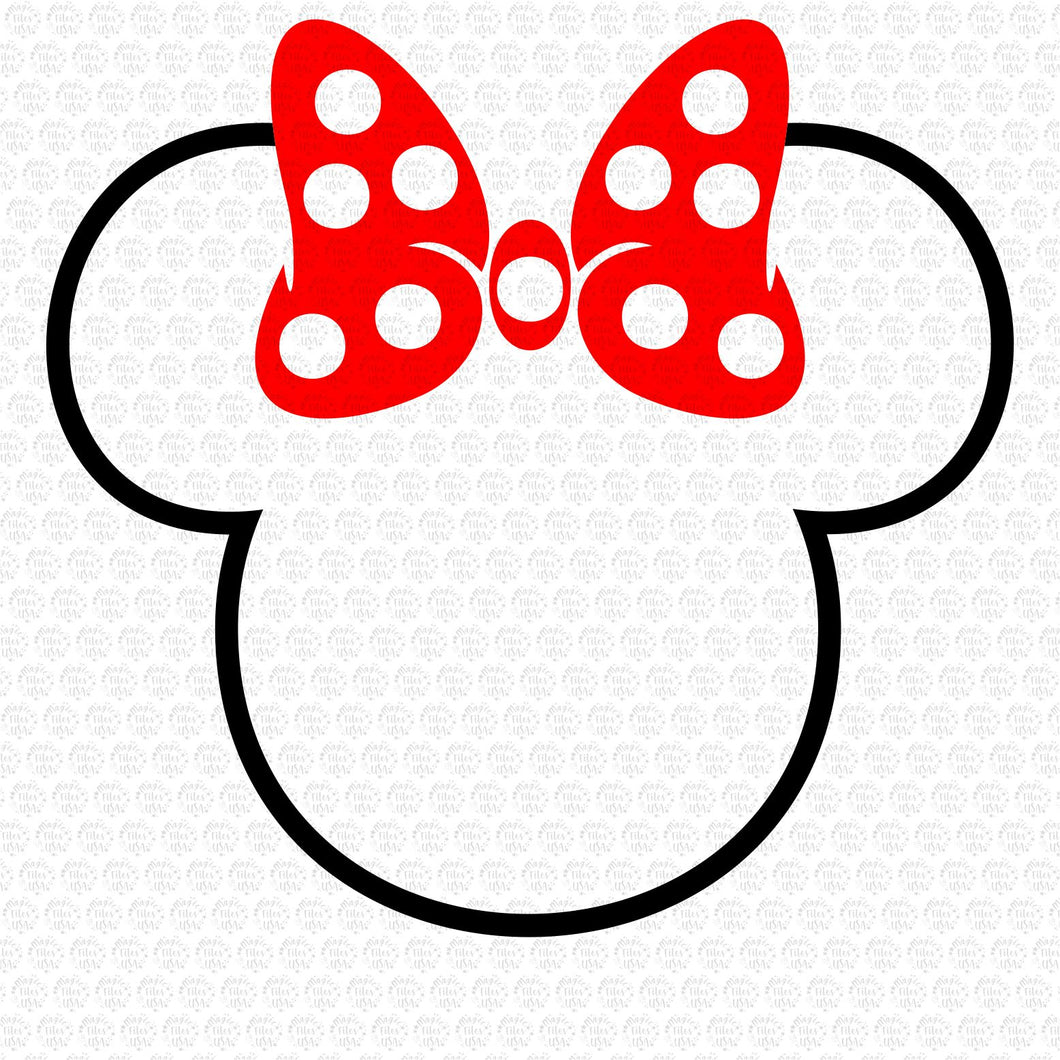Minnie Mouse Head Outline Svg