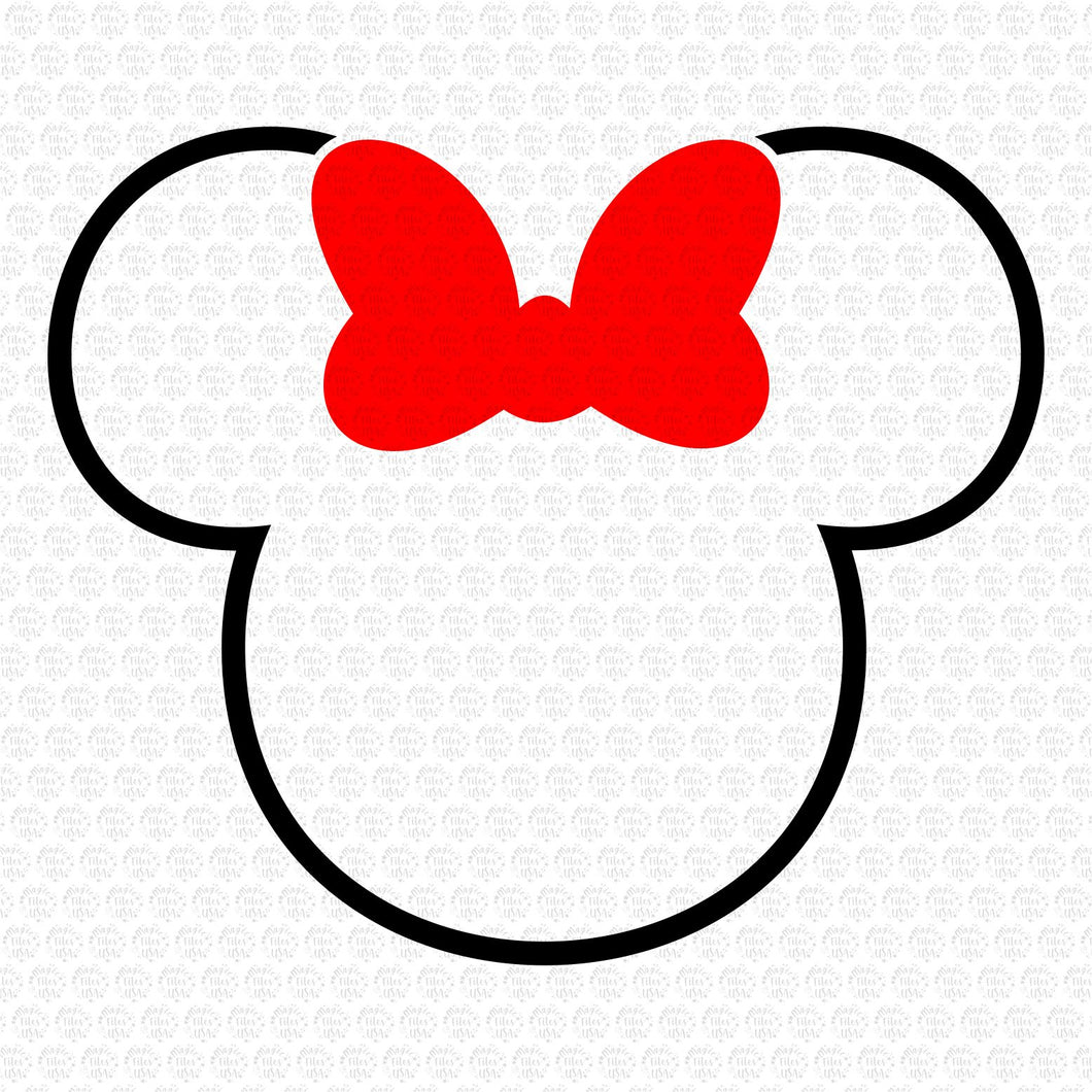 Minnie Mouse Head Outline Svg