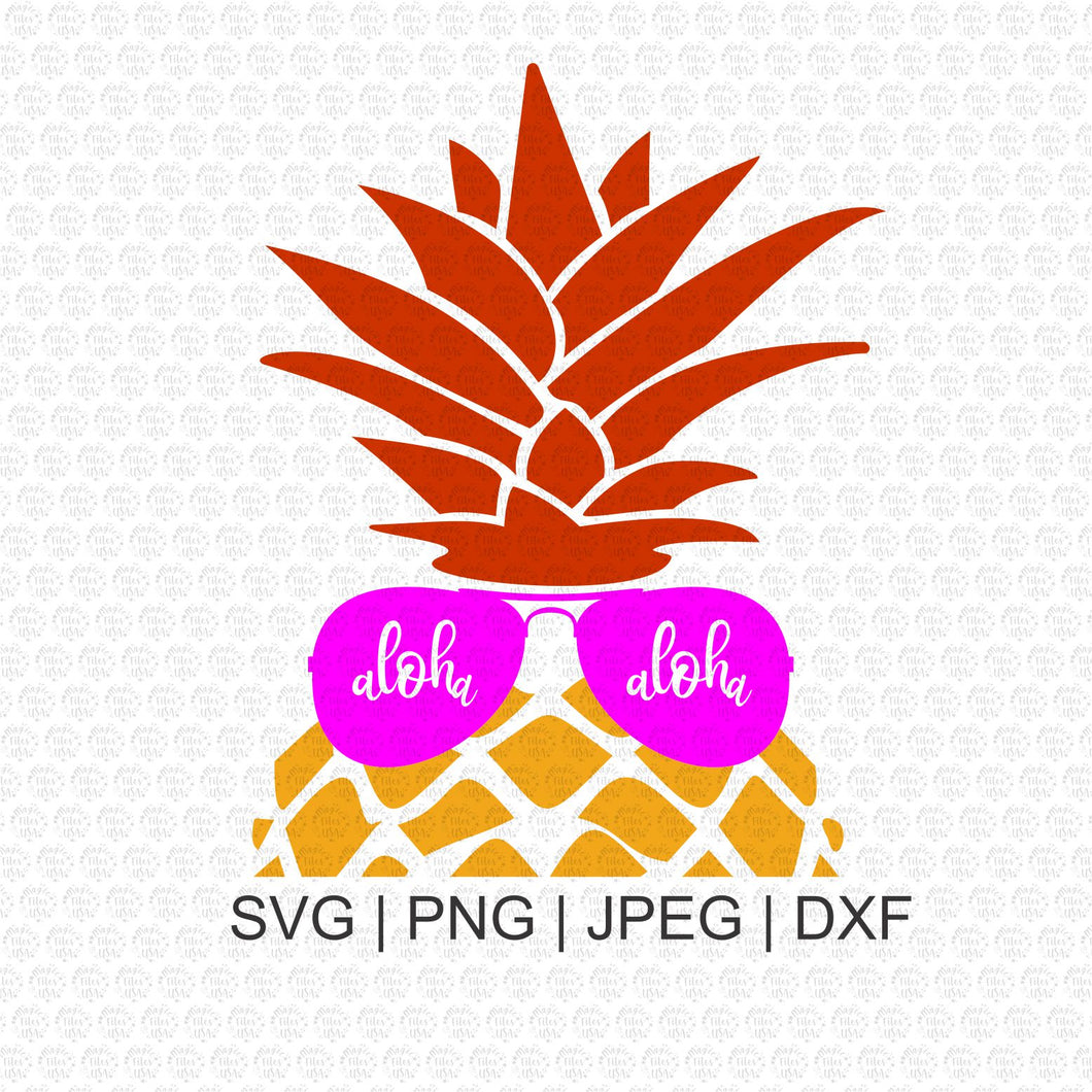 Pineapple Aloha Sunglasses SVG