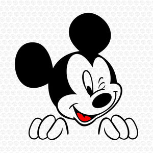 Winking Mickey Mouse Svg