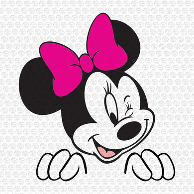 Winking Minnie Mouse Svg